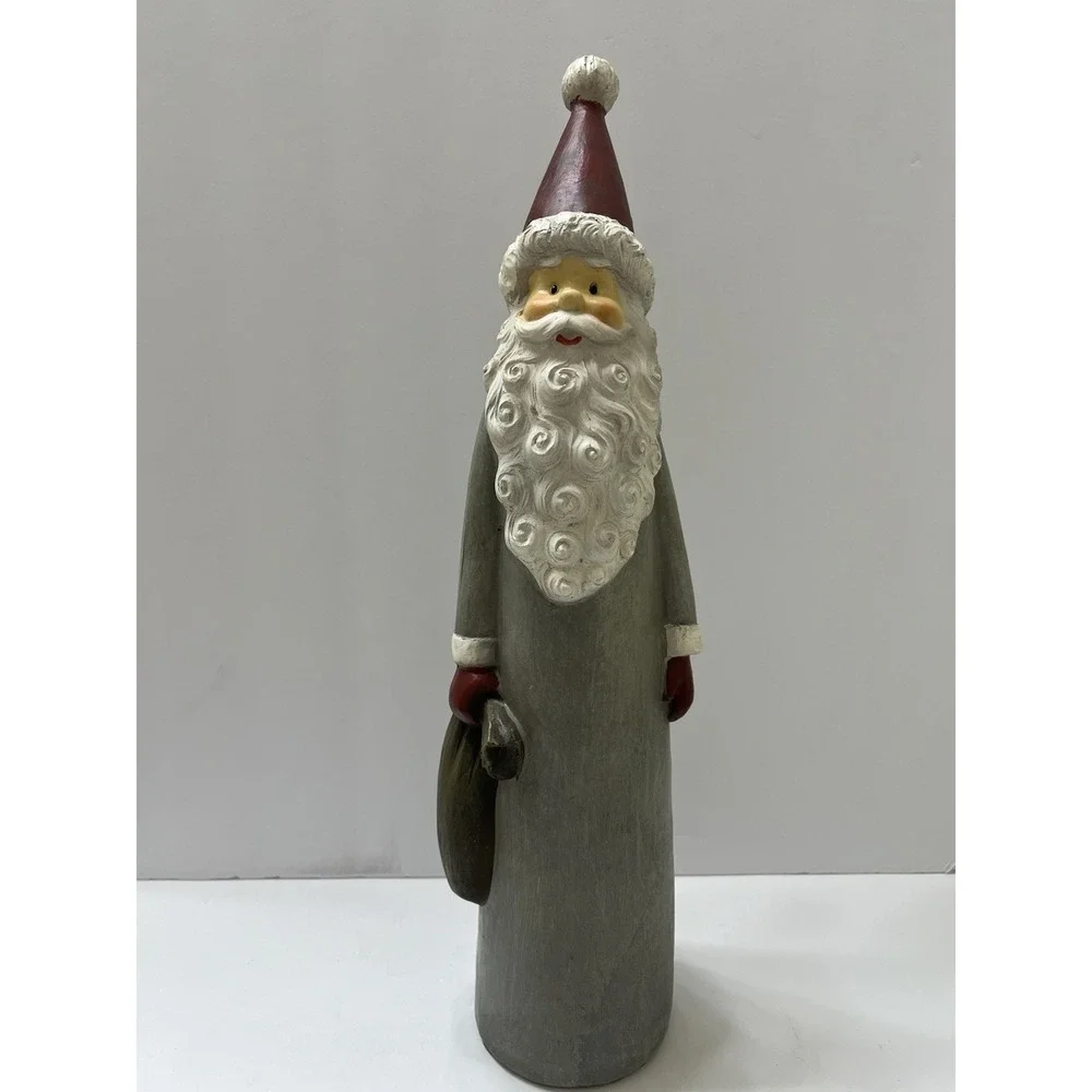 Vtg Christmas Wooden Santa Figure 15
